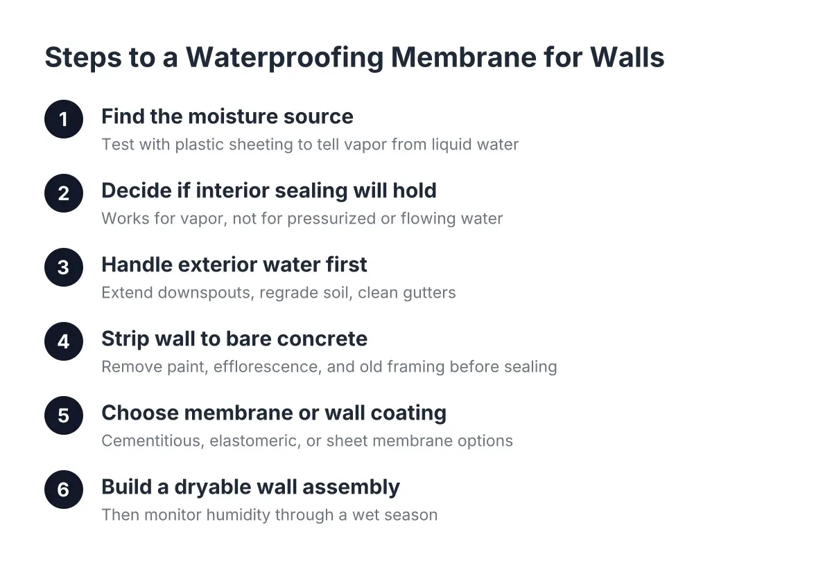 waterproofing membrane for walls
