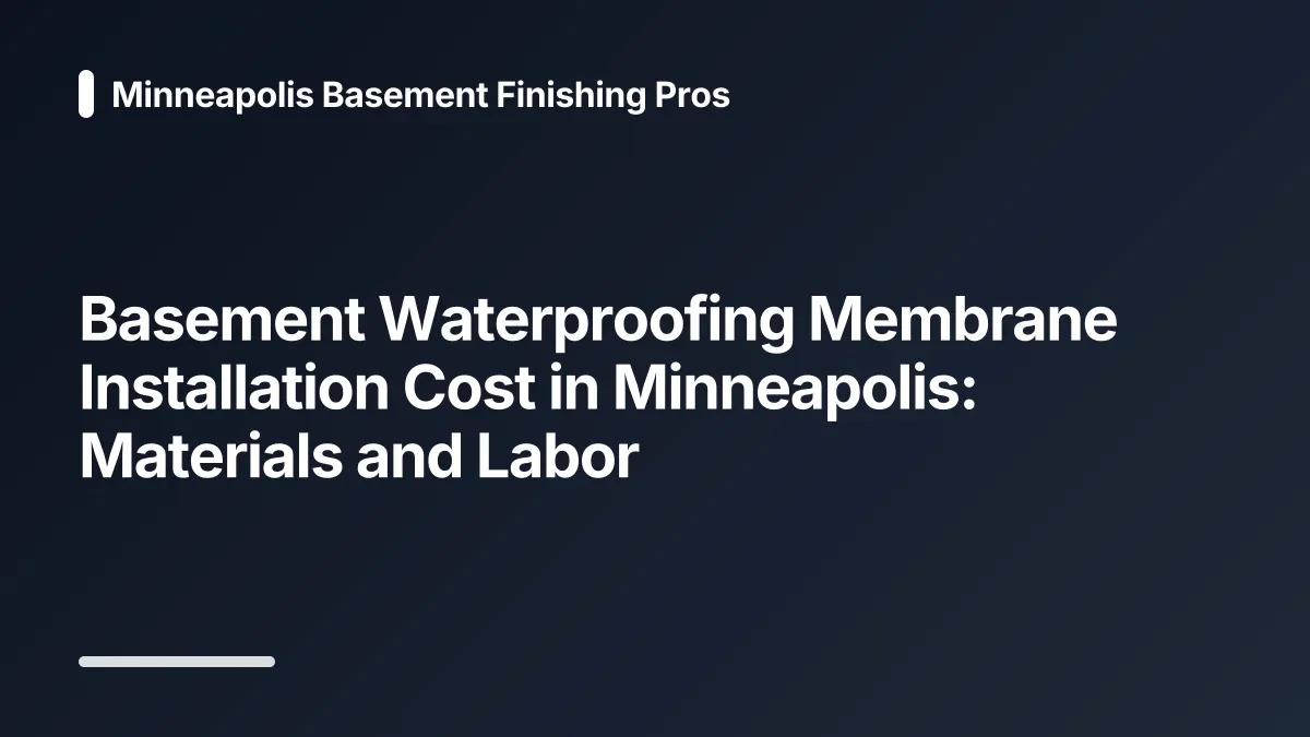 waterproofing membrane installation cost