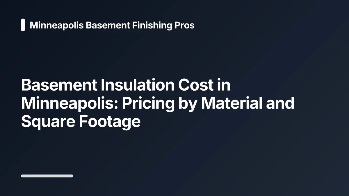 basement insulation cost