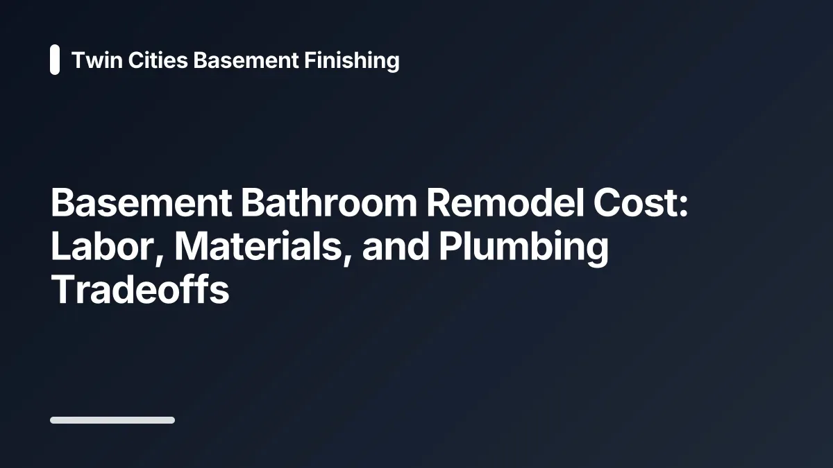 basement bathroom remodel cost