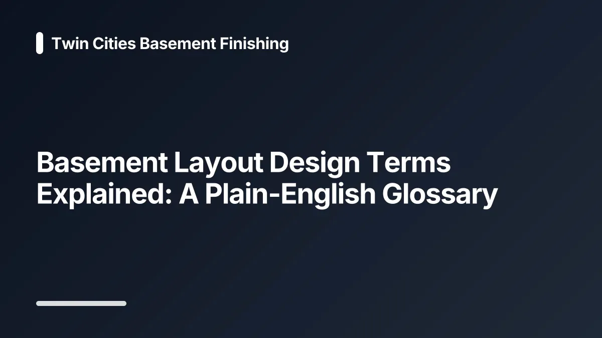 basement layout design glossary